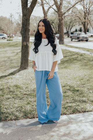 Brown Polka Dot Palazzo Pants
