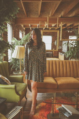 Front Tie Sweater Dress (Khaki)