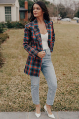 Serena Plaid Belted Blazer