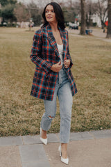 Serena Plaid Belted Blazer