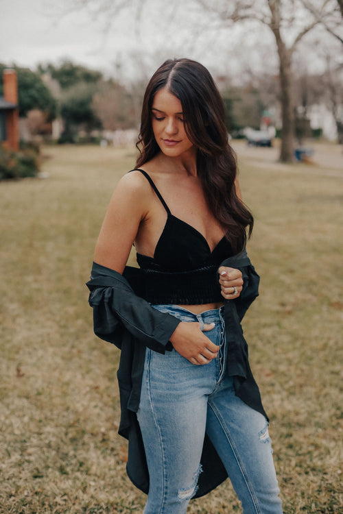 Velvet Bralette Top