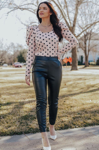 Brown Polka Dot Palazzo Pants