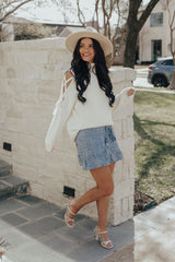 Lace Up Sleeve Sweater
