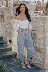 Distressed Vintage Washed (Lt Denim)