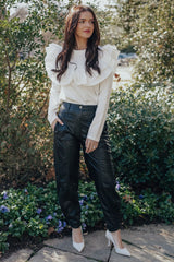 Daisy White Ruffle Top