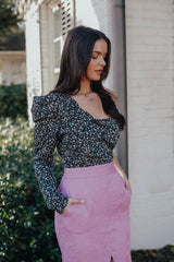 Pressed On Midi Skirt (PURPLE)