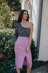 Pressed On Midi Skirt (PURPLE)
