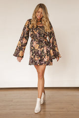 Vintage Rose Drawstring Dress