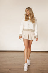 Pleated Tennis Skirt (CREAM)