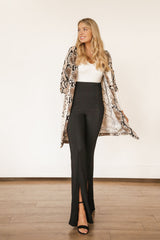 High Waisted Slit Trousers (BLACK)