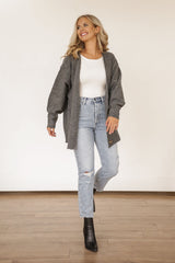 Layer Me Oversized Cardigan (CHARCOAL)