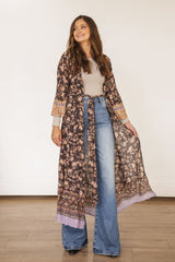 Henna Floral Peasant Kimono