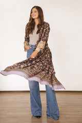 Henna Floral Peasant Kimono
