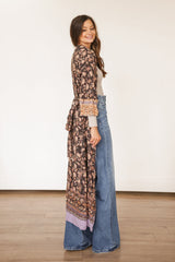 Henna Floral Peasant Kimono