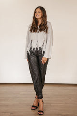 Vegan Leather Boyfriend Pant