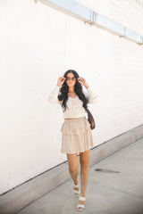Polka Dot Ruffled Skirt - SMALL & LARGE