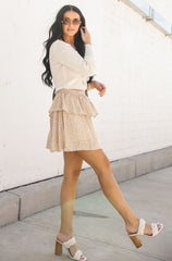 Polka Dot Ruffled Skirt - SMALL & LARGE