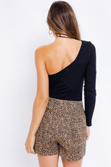 Paris One Shoulder Bodysuit (black)
