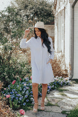 Spring Pin Stripe Boyfriend Dress