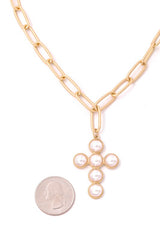 Pearl Cross Necklace