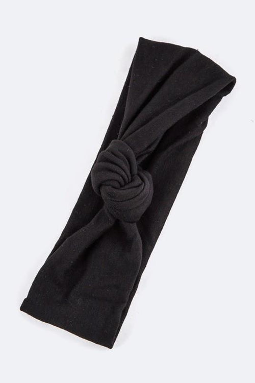 Twist Knot Headband (Black or Ivory)