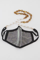 Leopard & Pearl Mask Chain